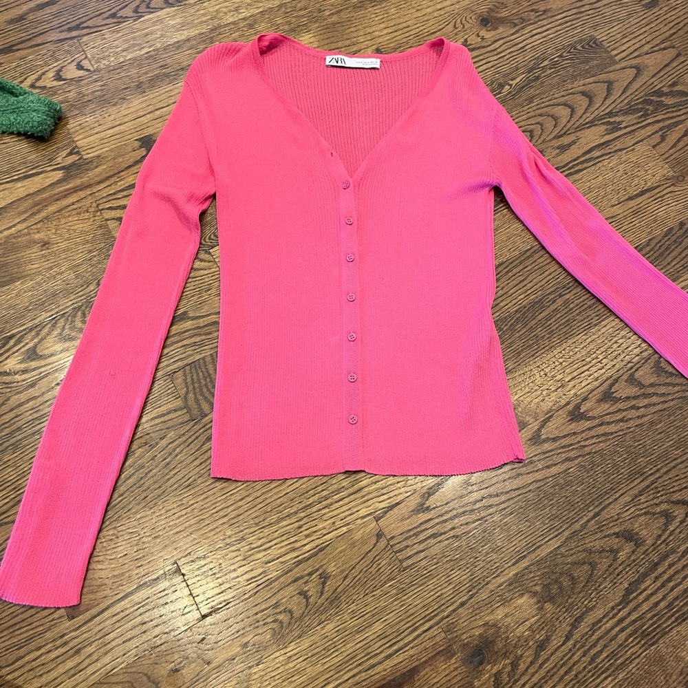 Zara ribbed button down